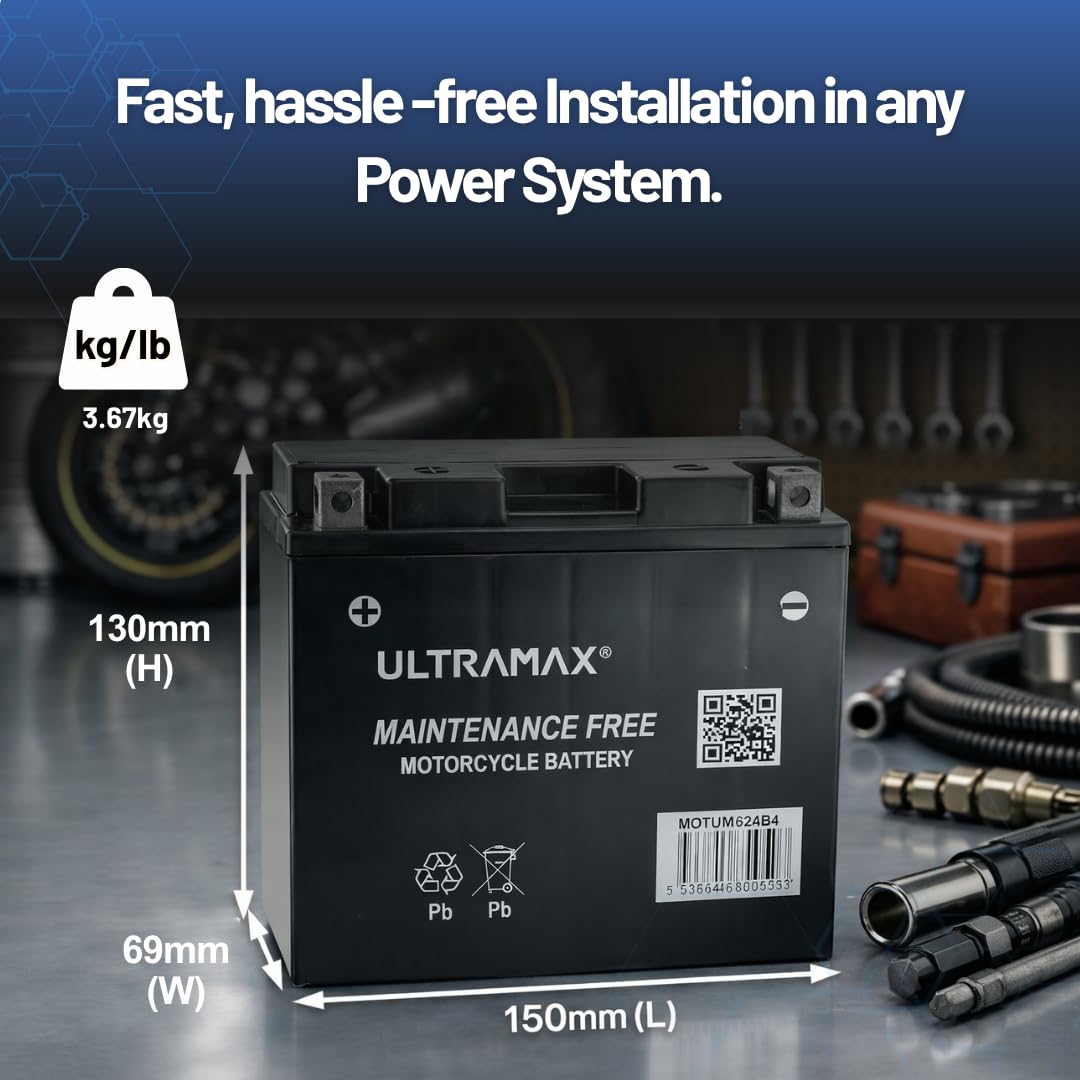 For Yamaha YZF R1 1000 1998-2001 Battery Motorcycle Yt12B-BS Gel ULTRAMAX