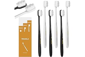 Adult Extra Soft Toothbrush with 20000 Soft Bristles, (Pack of 6) -...