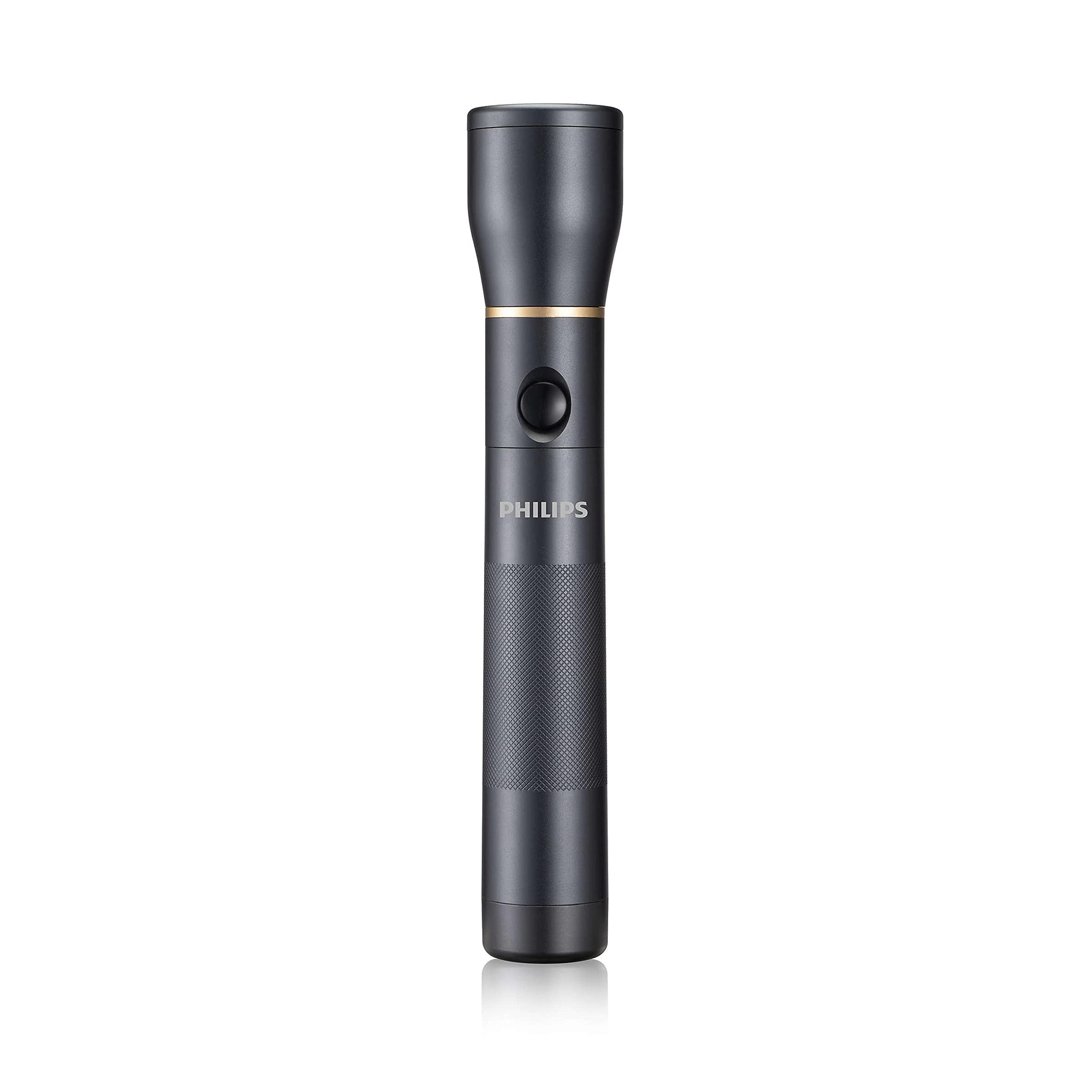 Philips SFL7002T/10 Torch - LED Torch with 6 AA Batteries (Included) - 1200 Lumen - Black