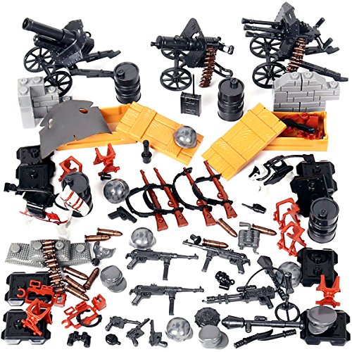 Kolobok WW2 Nazi Toys War Set - WWII German Army Men Blitzkrieg Soldiers Weapons Pack – Guns and Accessories for Minifigures - Building Blocks Military Toys 90 pcs Compatible with Major Brands