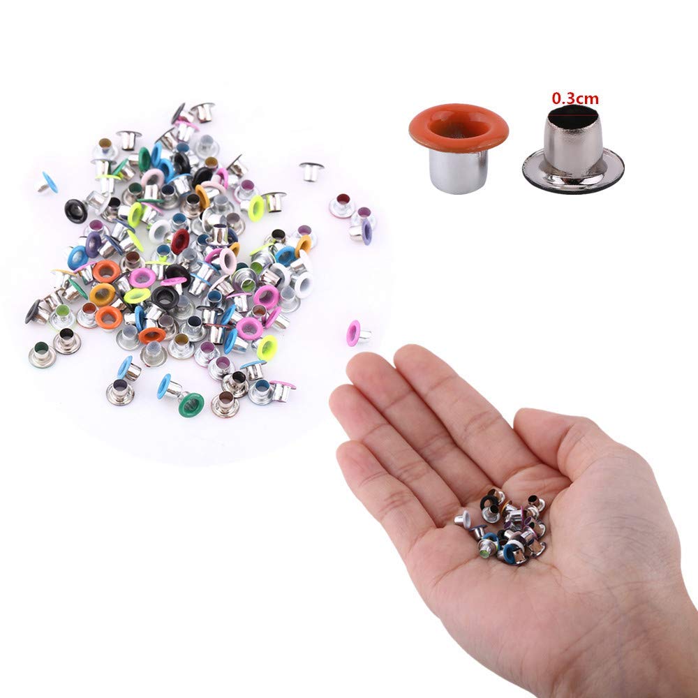 500 Pz Occhielli In Metallo 3mm Rotondi Per Scrapbooking Card Making Craft E Occhielli Caldi In Pelle
