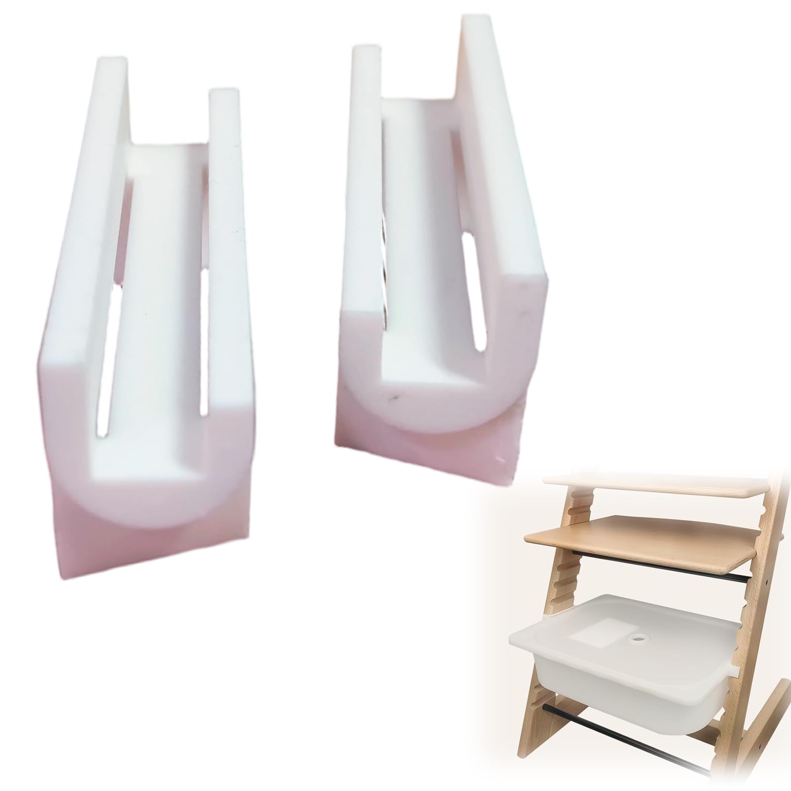 Adapter for Stokke Tripp Trapp HighChair Compatible with IKEA Trofast Wire Basket and Plastic Box, Accessories for Stokke Tripp Trapp High Chair (Use Without lid)