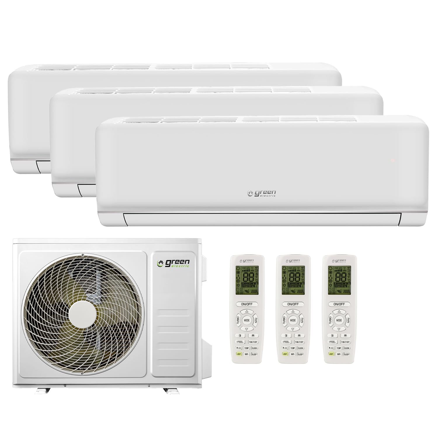 Plus Climatiseur Tri-Split 9000 + 9000 + 9000 BTU, Wi-Fi, R32, Efficacité Énergétique A++/A+, 3 Unités Intérieures et 1 Unité Extérieure, avec Télécommande, Faible Consommation