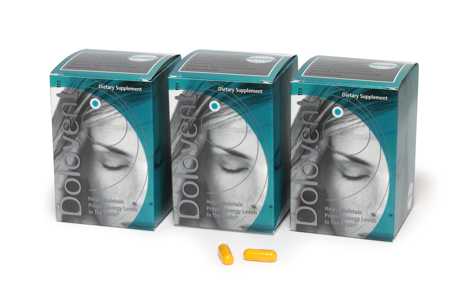 Linpharma Dolovent Magnesium, B2, CoQ10 Dietary Supplement for Brain Health - 3 Bottles