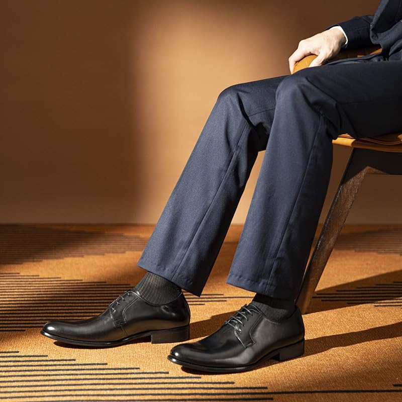Men's Classic Business Lace Up Oxford Shoes Casual Lace Up Round Toe Lug Sole Dress Derby Shoes for Office Classic Business Party Shoes3