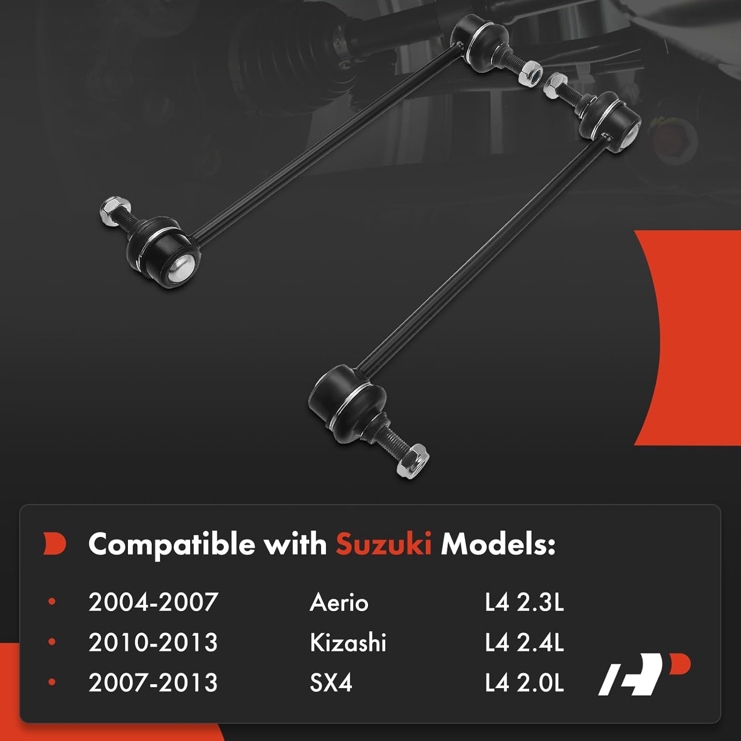 A-Premium 2 x Front Sway Bar Links Stabilizer Bar Links, Compatible with Suzuki SX4 2007-2013, Kizashi 2010-2013, Aerio 2004-2007