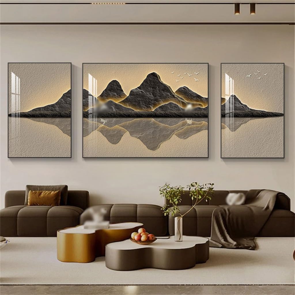 YNBJIL Living room decoration painting, sofa background wall hanging painting, mural(Medium)