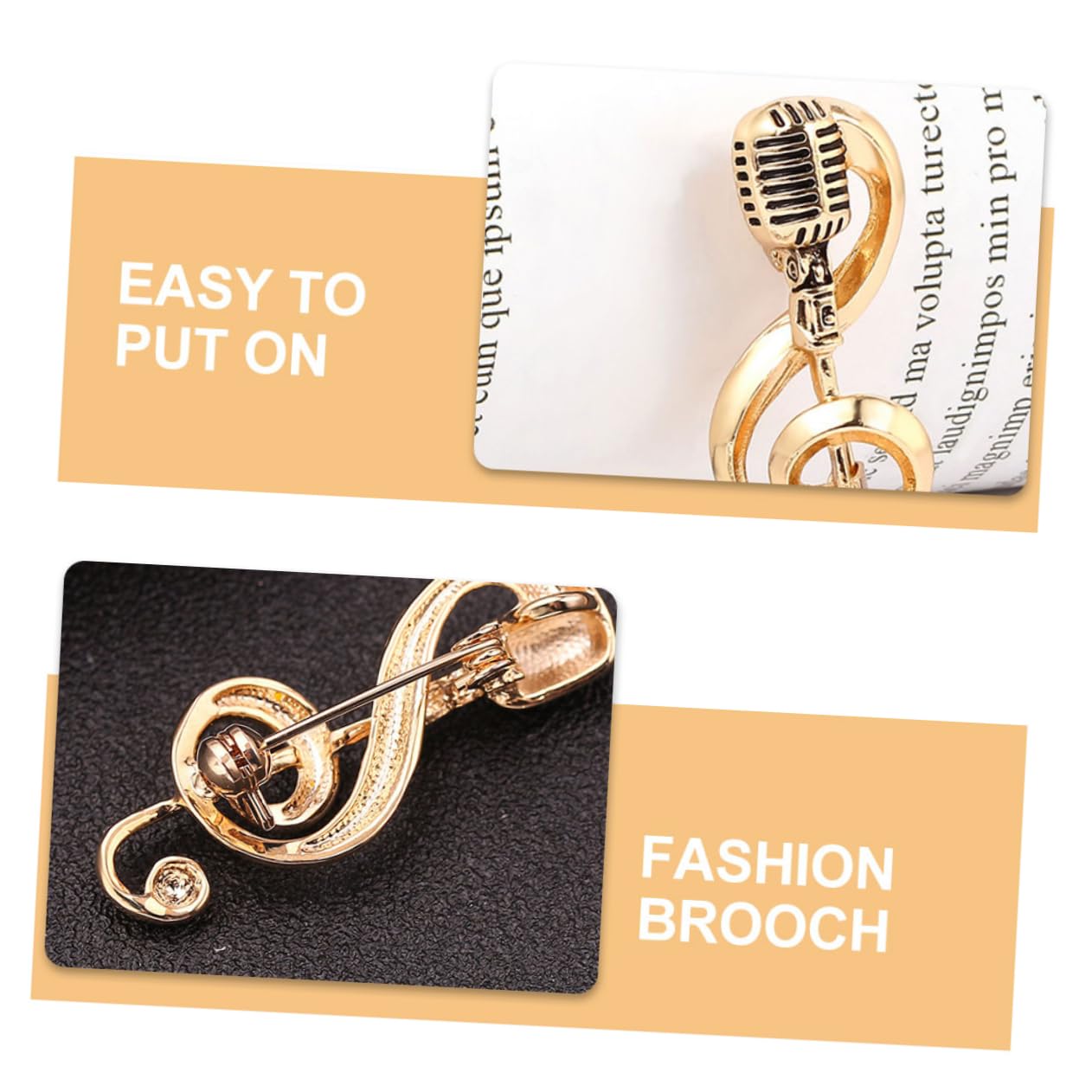 Jewellery Adesivi per Piastre in Acciaio Microfono Donne Accessori Classici Accessori per la Fascia Europea e Americana Fascifica della retrò DECARE Musica A ZINCI Jewellery