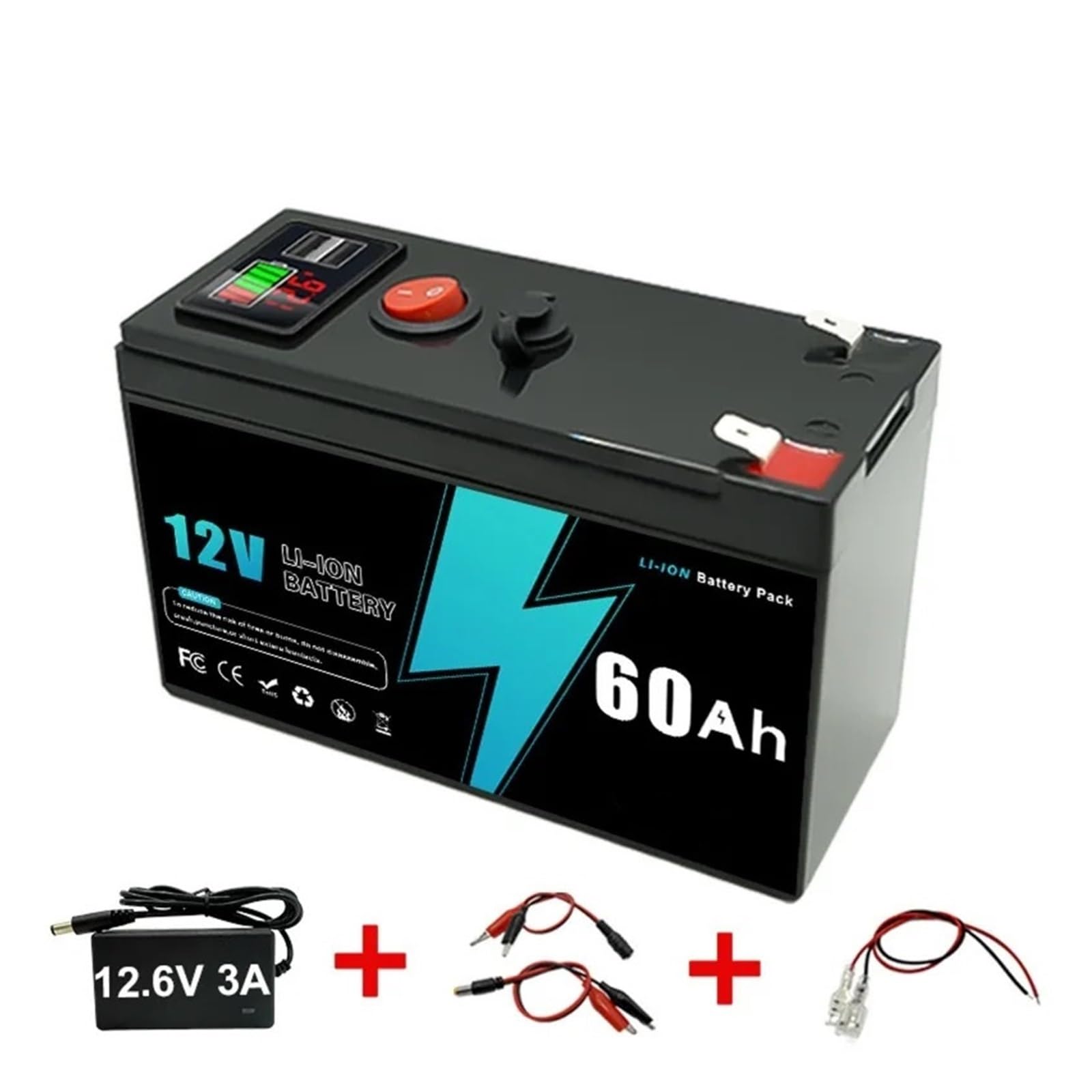 Ciclo Profundo del Indicador Digital del Batería Li-Ion De La Batería 12V 60-150Ah del Ciclo Profundo