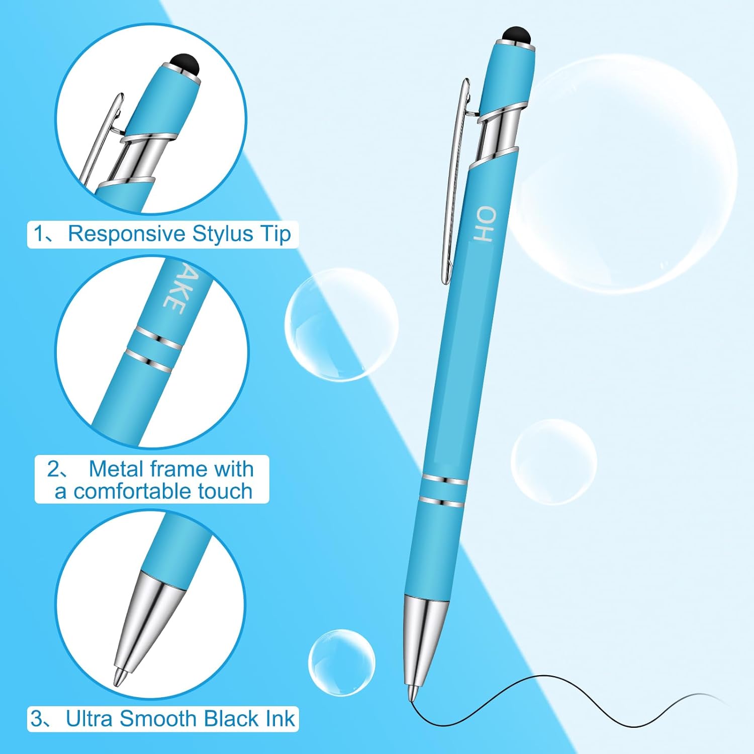 Eersida 40 Pcs Funny Pens for Coworkers Gag Gift Adult Insulting Snarky Office Pens Sarcastic Negative Quotes Ballpoint Touch Stylus for Office Supplies Accessories Gifts for Coworker, Black Ink