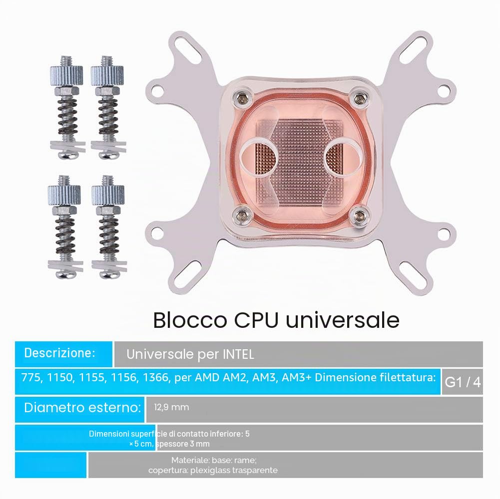 Kit di Raffreddamento Ad Acqua per Computer Fai-da-te da 240 mm, Serbatoio Pompa Blocco CPU/GPU LED Kit Raffreddamento Ad Acqua Dissipatore di Calore vVentola, Kit Raffreddamento