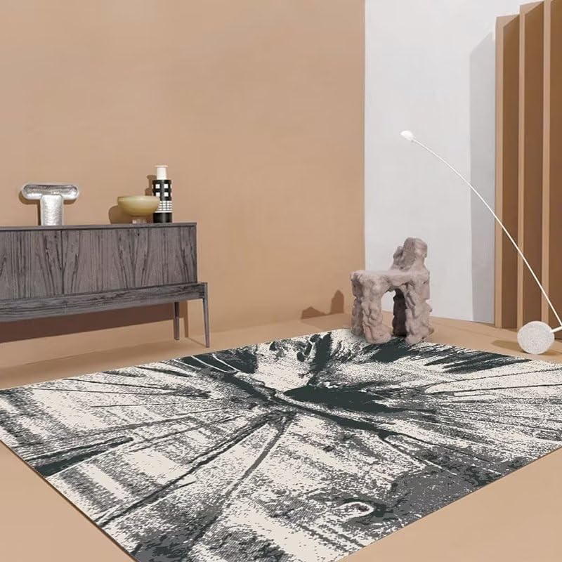 Tapis de chambre lavable et durable gris encre 180x250cm pour ado
