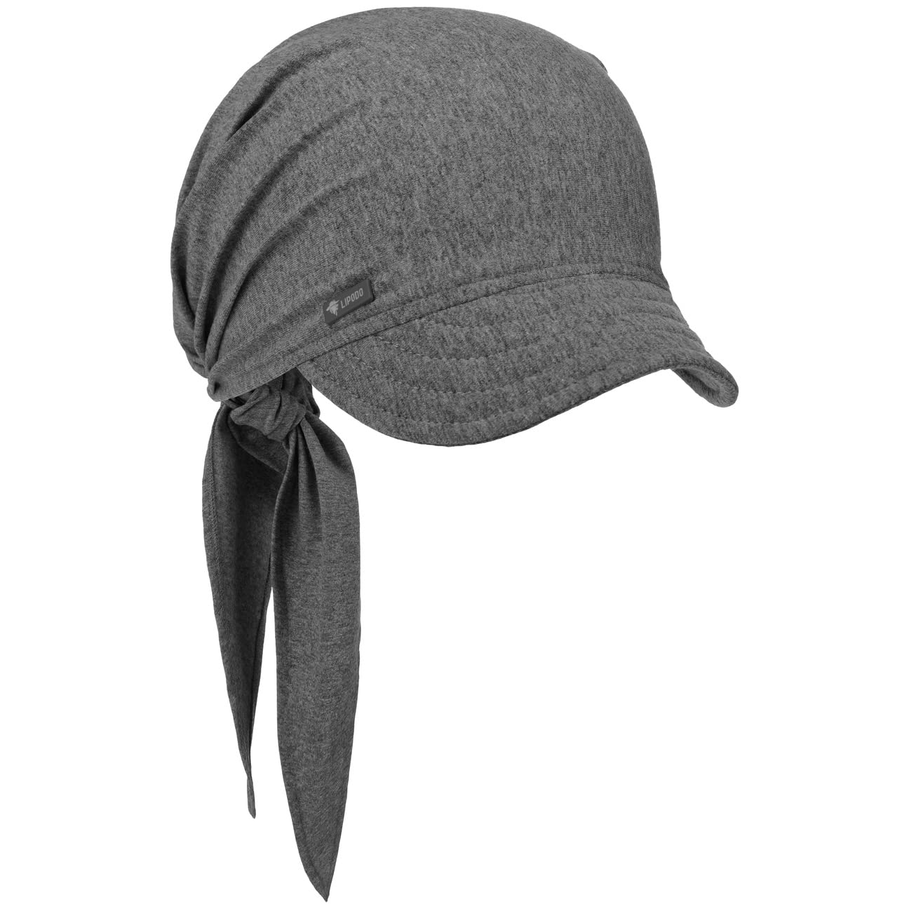 Lipodo Bandana Cap Cotton Visor Bow Detail Made in Italy Handmade Women Summer Spring Grey One Size