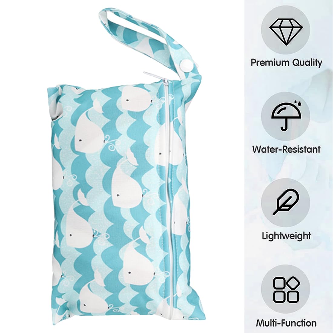 Borsa Per Pannolini Impermeabile - 2 Pezzi Riutilizzabili Per Viaggi E Piscina