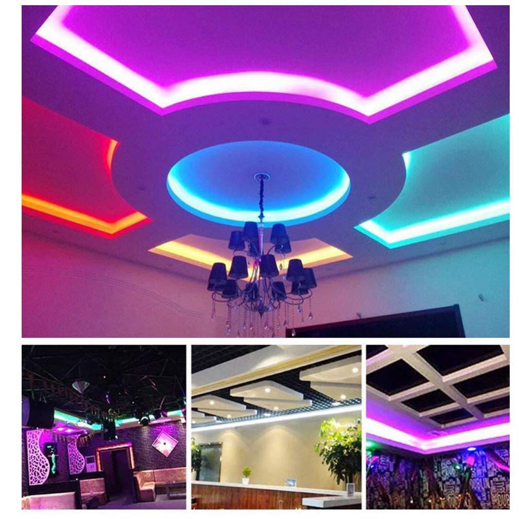 Striscia LED 5M, Luci Led Colorate Smart Phone Strisce LED Compatibile RGB SMD 5050 Musica Sync LED Strip Controllo App E 24/44 Tasti Telecomando RF Per Casa Cucina Festa TV Decorazione,24key,10M