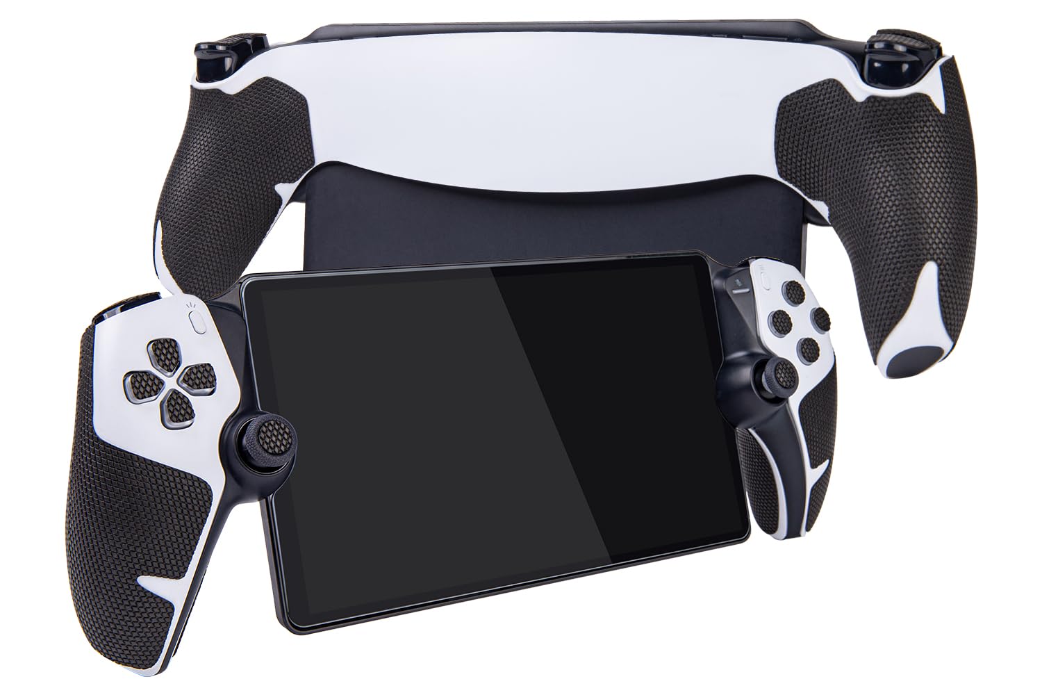 TALONGAMES Controller Grips Compatible with Playstation Portal, Anti-Slip, Sweat-Absorbent, Textured Skin kit, for PS5 Portal Controllers Handle Grips, Buttons, Triggers (Classic Version - Black)
