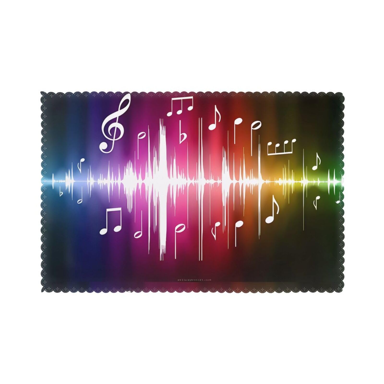 WHJSHOP Music Prints Placemats Set of 6 12x18in – Transform Your Table into a Cozy Haven for Memorable Meals