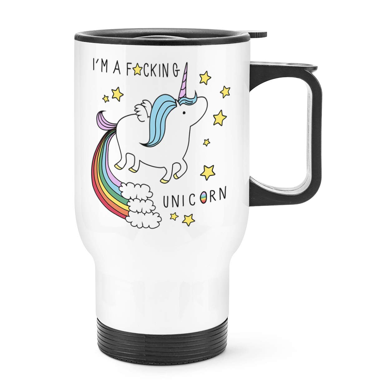 I'm A F-cking Unicorn Travel Mug Cup with Handle