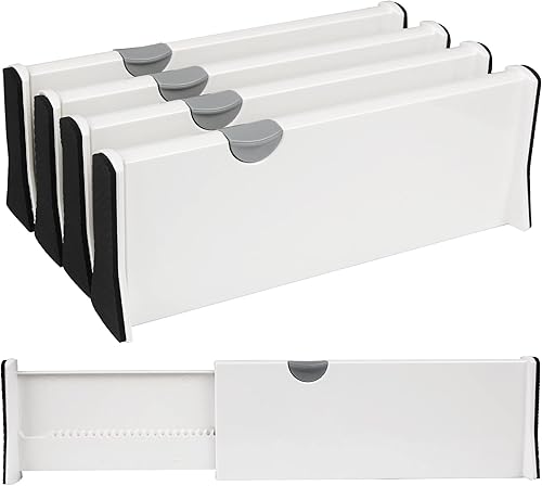 EI Sonador Organizador de separadores de cajones, paquete de 5, separadores ajustables de 4 pulgadas de alto expandibles de 11 a 17.3 pulgadas para disponible en Yaxa Colombia