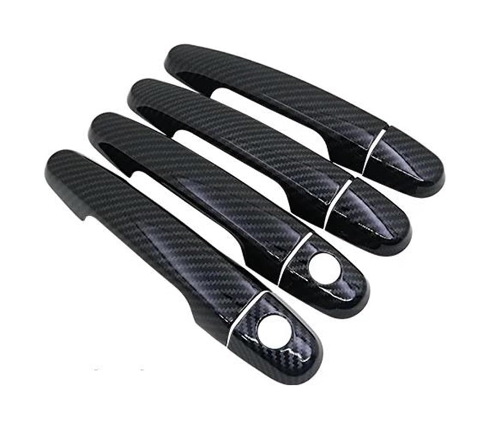 Hckclmbmzw 3 For Peugeot 108 2015 2016 2017 2018 2019 2020 2021 Car Exterior Door Handle Cover Trim Set Chrome Gloss Accessories Door Handle Cover(3)