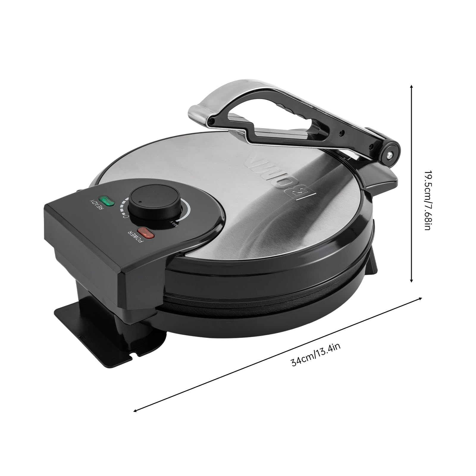 Tortilla Presse 26 cm aus Gusseisen Roti Maker aus Gusseisen Roti Press Machine Tortilla-Maker für Pfannkuchen Pan Cakes Omeletts Palatschinken
