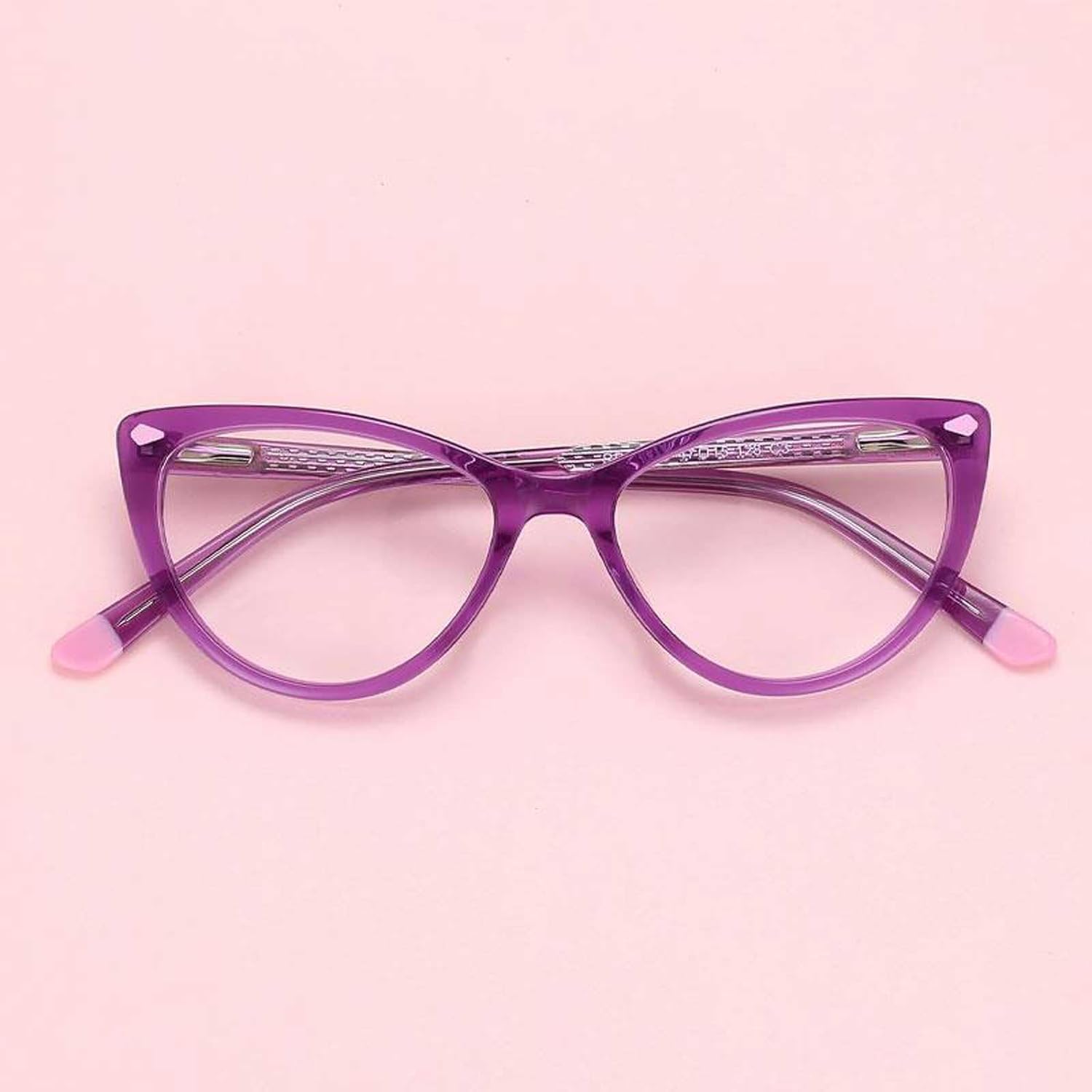 Montature Montature per Occhiali Carine Montature per Occhiali in Acetato Cat Eye Montature per Occhiali ottici Occhiali Portatili da 120 * 128 mm Unisex Comodo da Indossare