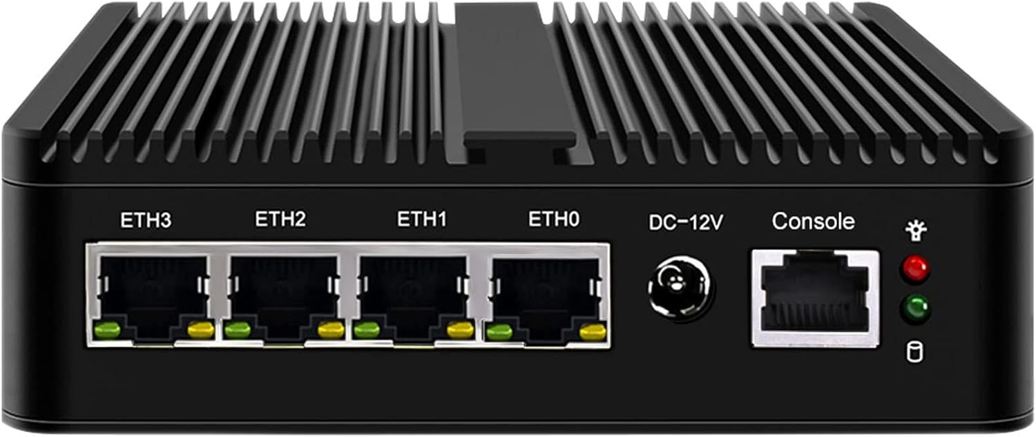 KingnovyPC Firewall Micro Appliance, 4 Port i225 2.5GbE LAN Fanless