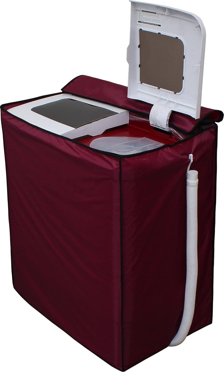 DREAM FASHION Semi-Automatic Washing Machine Cover (10 Kg) Semi-Automatic Machine -Maroon discount deal