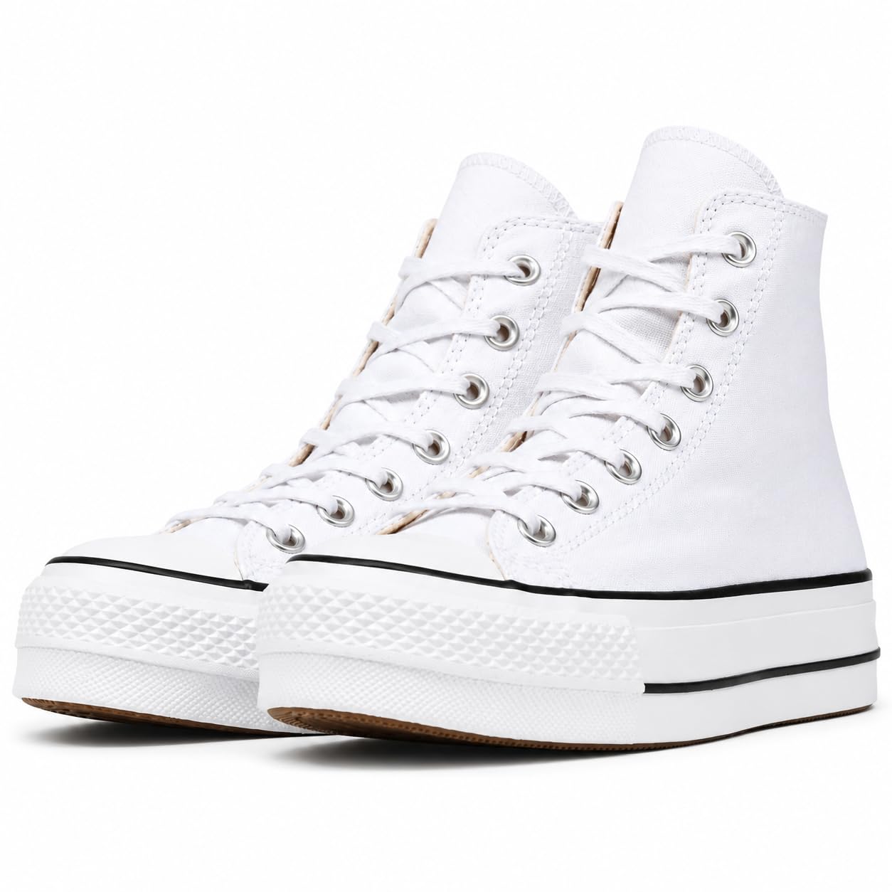 MARUKATSU Zapatillas Mujer Plataforma Blancas | Bambas Altas de Lona para Mujer | Sneakers Casual Cómodas y Modernas | Zapatillas Urbanas