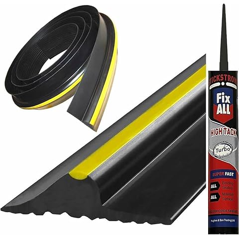 Universal Garage Door Seal Strip with Adhesive Cover