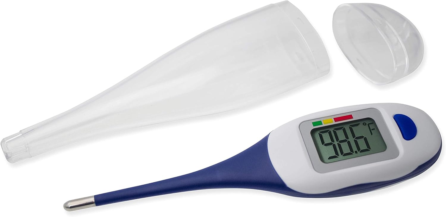 Apex Large Face LCD Fast Read Digital Thermometer for Adults and Children - Instant Read Thermometer for Fever Detection with Quick 5 Second Read Time : Health & Household
