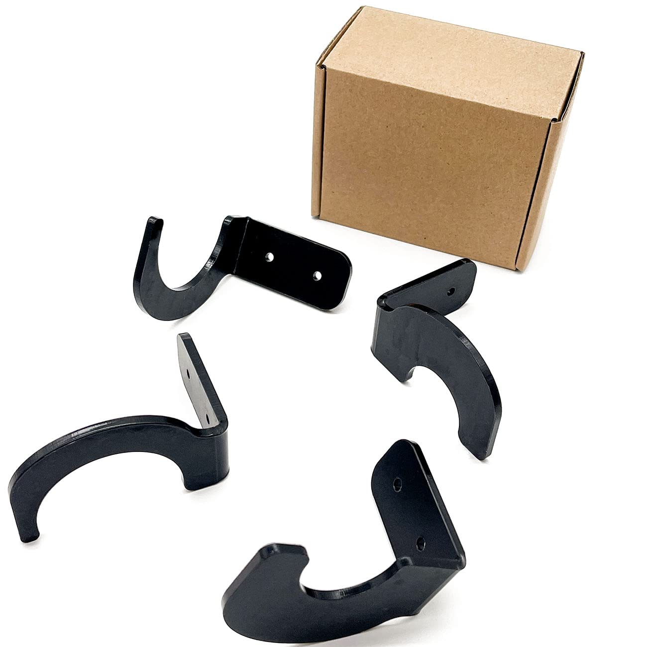 N-D 2 Paio di Supporto/Parete Porta per Mazza da Baseball Staffa, Display Orizzontale espositore da Baseball per Softball, Hockey Stick Display Case(nero), universale