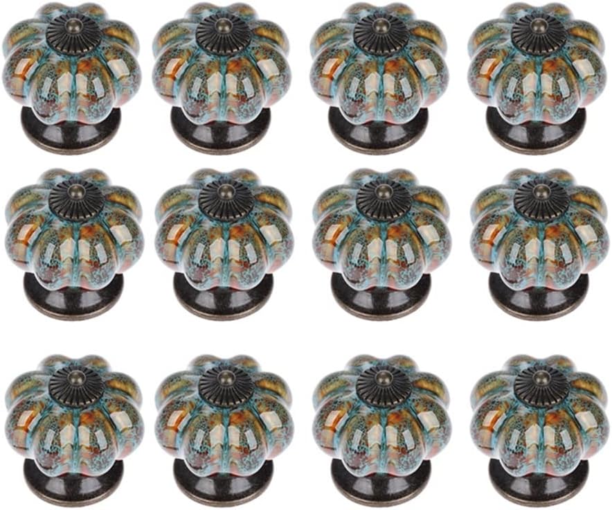 Furniture Handle 12pcs Ceramic Door Handle Cupboard Dresser Drawer Kitchen Furniture Handle Pull Handle