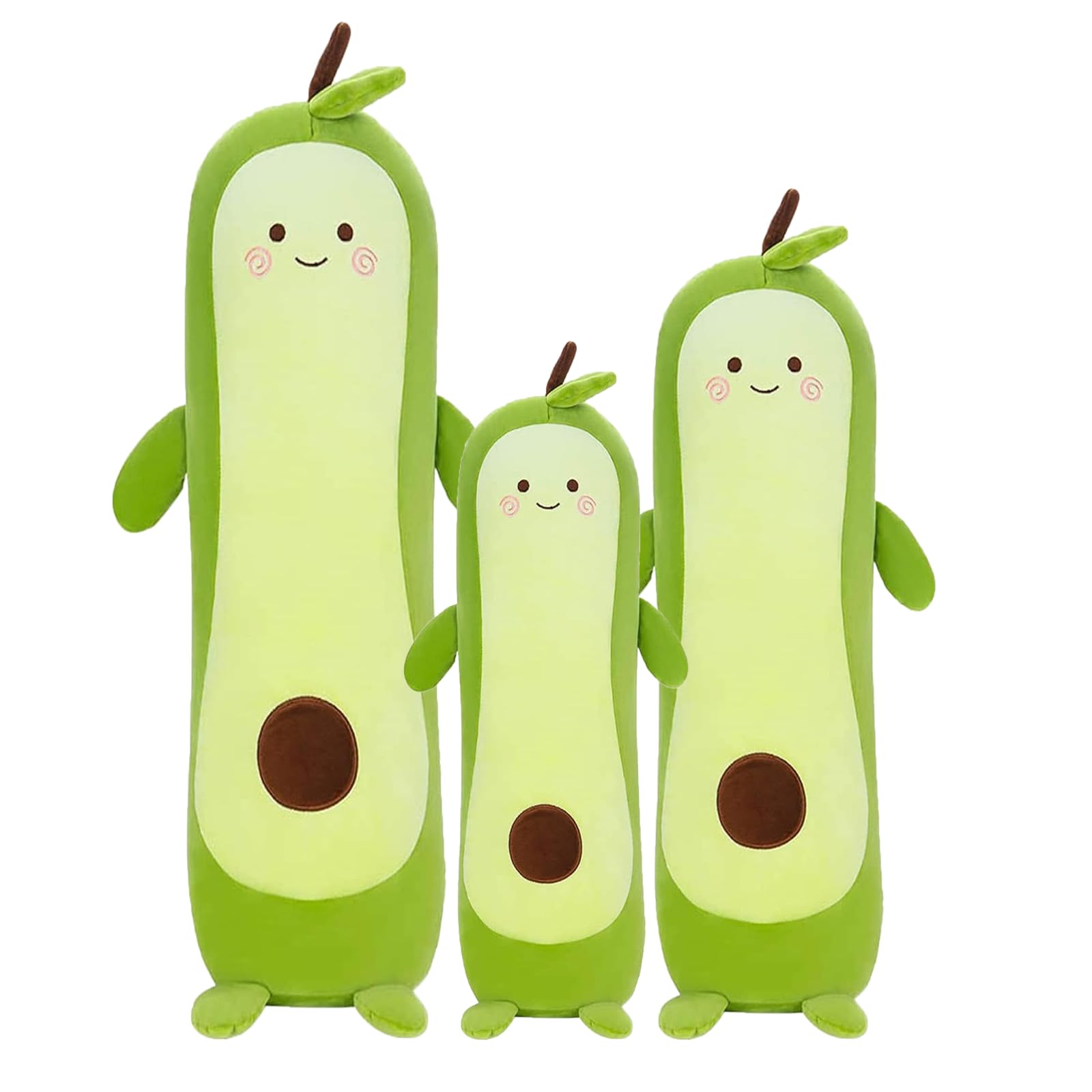 shineFinder70 cm Avocado Cuddly Toy XXL Avocado Cushion Kawaii Plush Toy Avocado Stuffed Toys Avocado Plush Cushion Toy Gift Filled for Children Girls Boys
