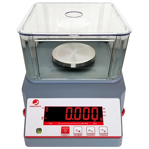 Balanzas analíticas de laboratorio, escala de laboratorio de precisión de 3.53 oz x 1 mg, escala científica analítica digital RS232, balanza
