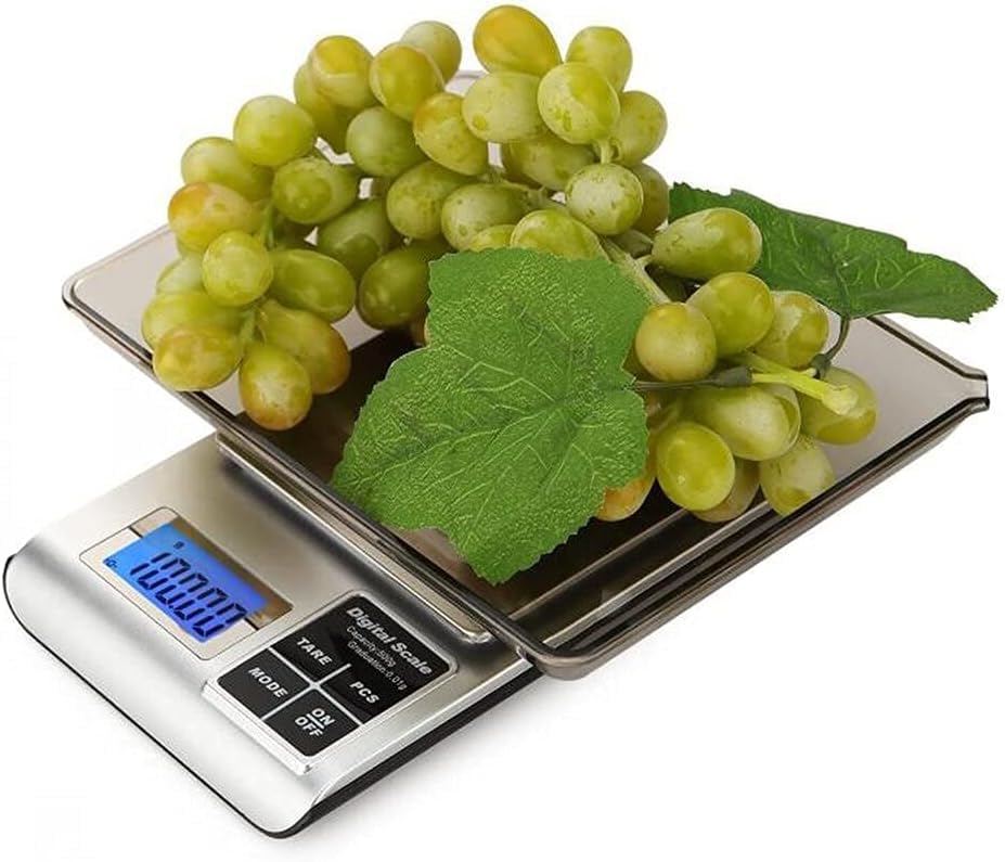 Báscula electrónica digital de alimentos de 500 g/0,01 g, báscula digital de cocina, pesas, pesas, troy (500 g)