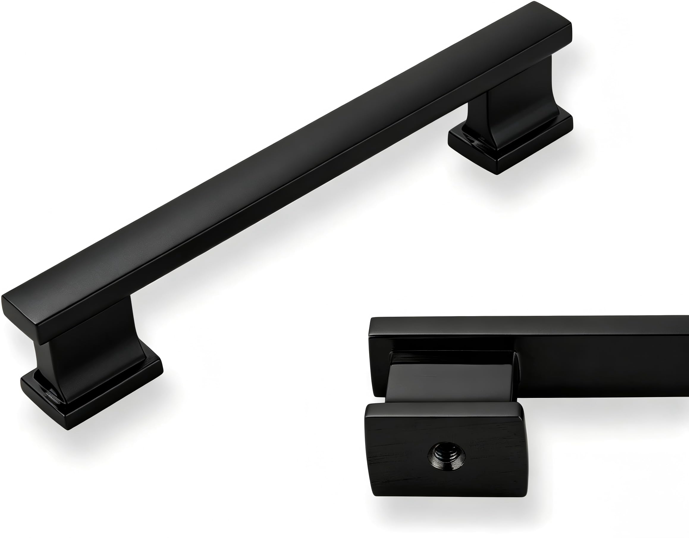 KHTUMEWARE-OFSE Matte Black Cabinet Pulls CTC 5 in (128 mm) 10-Pack