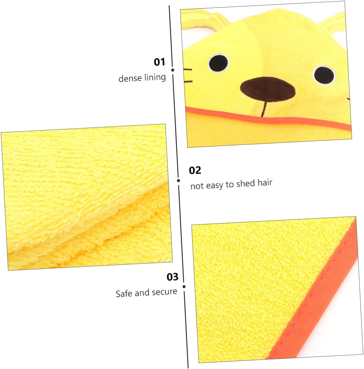 STOBAZA Cartoon Hooded Bath Towel with Adorable Animal Design Soft Absorbent Cloak for Boys and Quick-Dry Bathrobe Wrap Dense Lining Random Color for Boy Girl Random Color