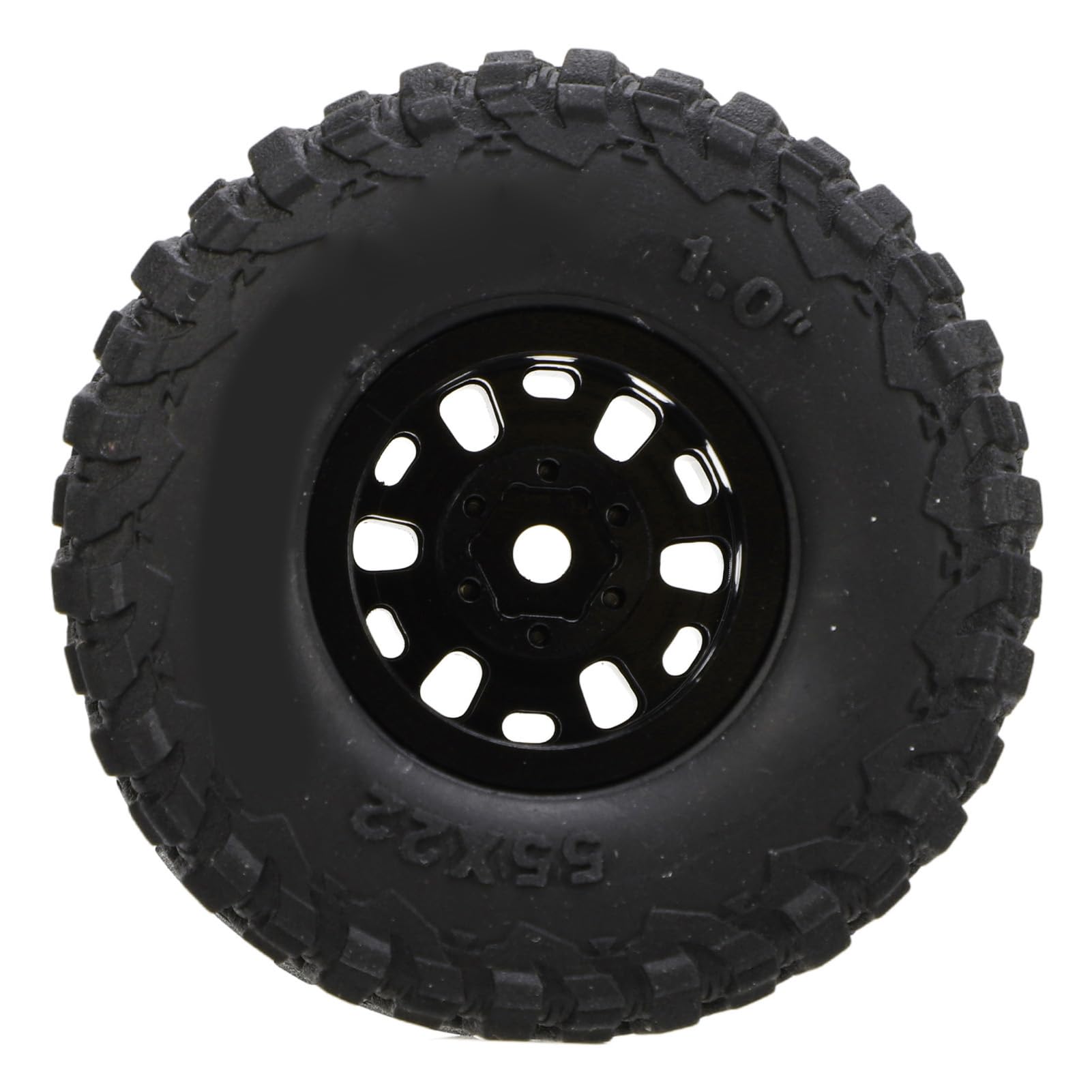POENVFPO Pneumatici RC, Cerchi in Lega di Alluminio con Battistrada in Gomma Ad Alta Aderenza, Offset Negativo, per Modellini Crawler in Scala 1/18 e 1/24. (rosso)