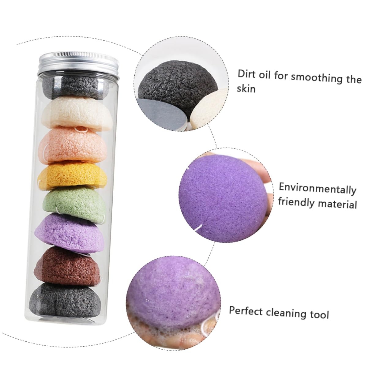 POPETPOP 24piezas Esponjas Faciales Naturales De Exfoliación y Limpieza Profunda Esponjas De Para Cuidado Facial Para Piel Sensible y Limpieza Diaria