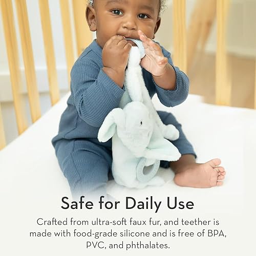 Miniatura 5 de Bella Tunno Teether Buddy - Suave y afelpado para bebé con textura de juguete mordedor y suave cabeza de traqueteo, reconforta y trae alivio de la