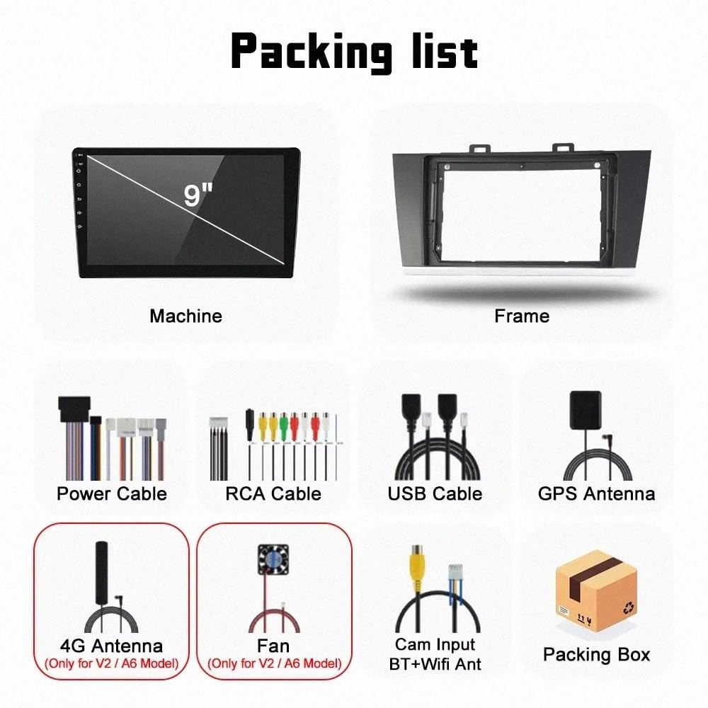 Radio Macchina Touch Screen per Subaru Legacy Outback 2015-2018 Wireless Carplay Android Auto Stereo Auto Bluetooth Ips con Pantalla Táctil con Gps, 4 Nucleo 2G+32G