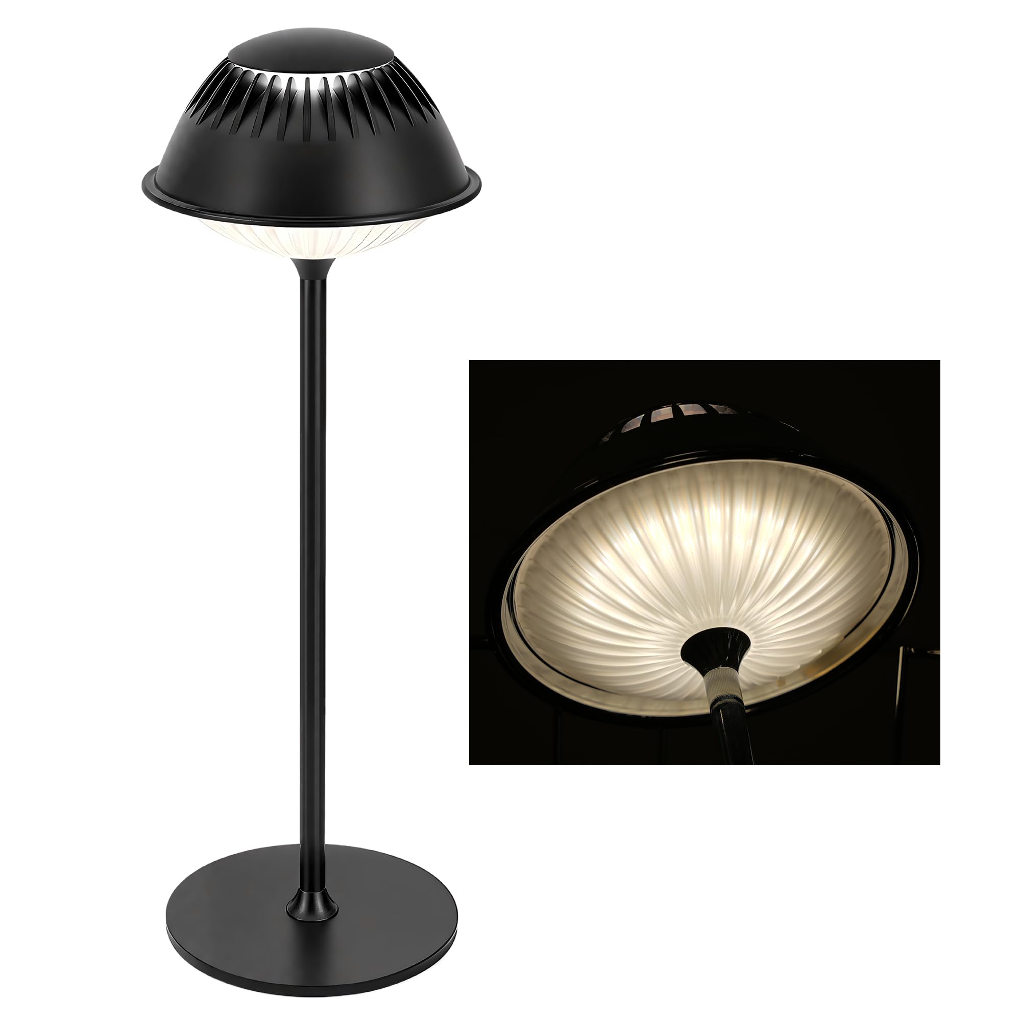 LuminexDesigns Lampada LED da Tavolo Vintage Ricaricabile