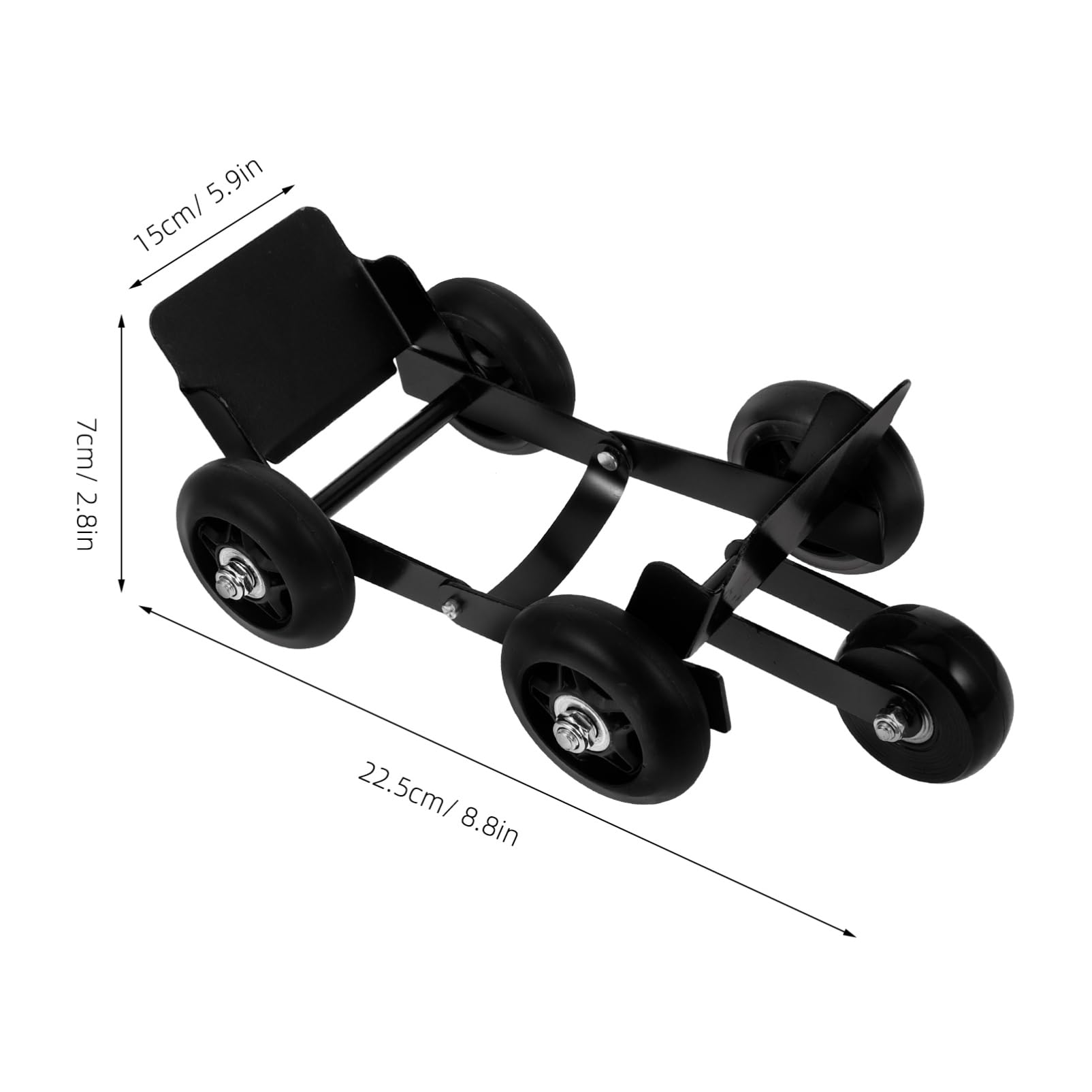 Chariot à Roue De Pneu De Moto Noir, Outil De Déplacement De Pneus D’Urgence, Rouleau Robuste Compatible Tricycle Électrique, Accessoire Dépannage Crevaison pour Motards Et Cyclistes