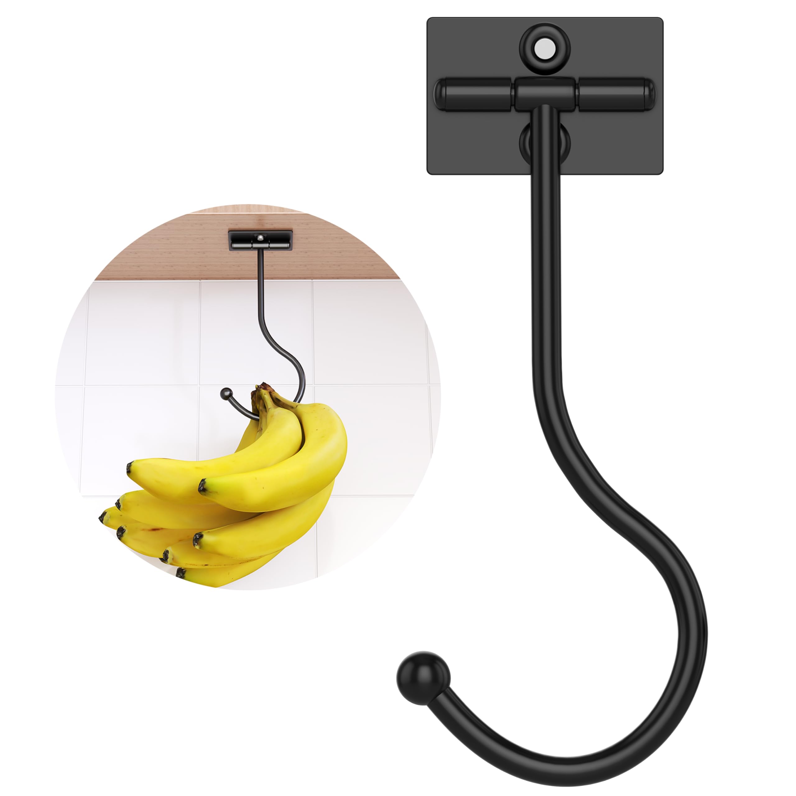 Josmimic Black Hooks for Hanging Banana