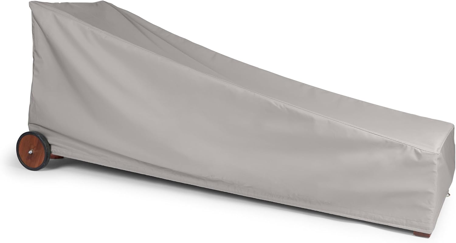 Covermates Chaise Lounge Cover - Heavy-Duty Polyester, Weather Resistant, Drawcord Hem, Seating and Chair Covers, 32W x 72D x 32H, Ripstop Grey