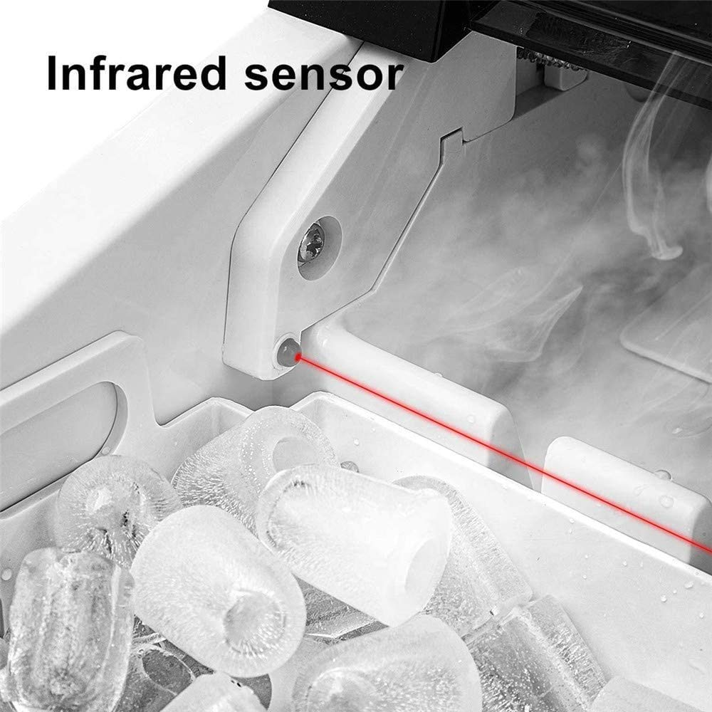 Grande capacità Automatico Portatile controsoffitto Macchina elettrica Ice Maker, 35 libbre in 24 Ore, 9 Ice Cubes Pronto in 8 Minuti, con Ghiaccio Paletta e Basket, Blu
