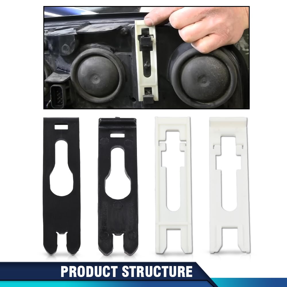 PIT66 Headlight Headlamp Retaining Clips Kit Compatible with Buick Century 1997-2005/ Fit Chevy Blazer 1998-2005/ Impala&Monte Carlo 2000-2005/ Fit GMC 1998-2002 4PCS