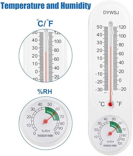 Miniatura 2 de Termómetro higrómetro para exteriores e interiores, medidor de humedad, termómetro de temperatura, medidor de humedad con CelsiusFahrenheit () para
