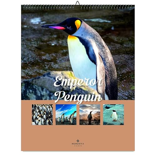 January 2027 - December 2027 Emperor Penguin Wall Calendar 8.5x11 Monthly Wildlife Photography 12 Month Animal Calendar Stunning Nature Images Gift for Animal Lovers, Kids Adults